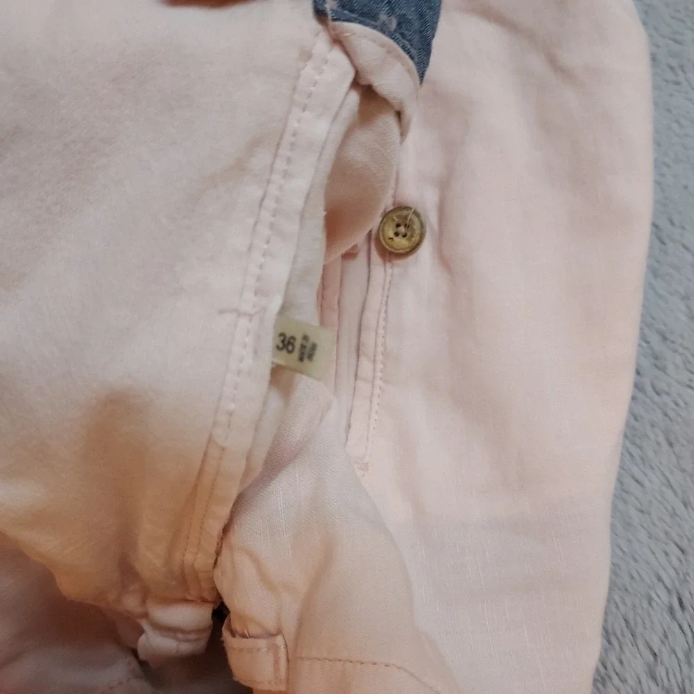 Faherty Shorts Mens 36 Linen Blend Pink Chino Preppy Beach Casual Pockets